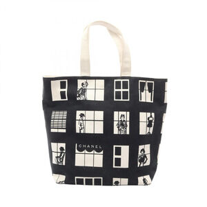 CHANEL Black Canvas Tote Bag